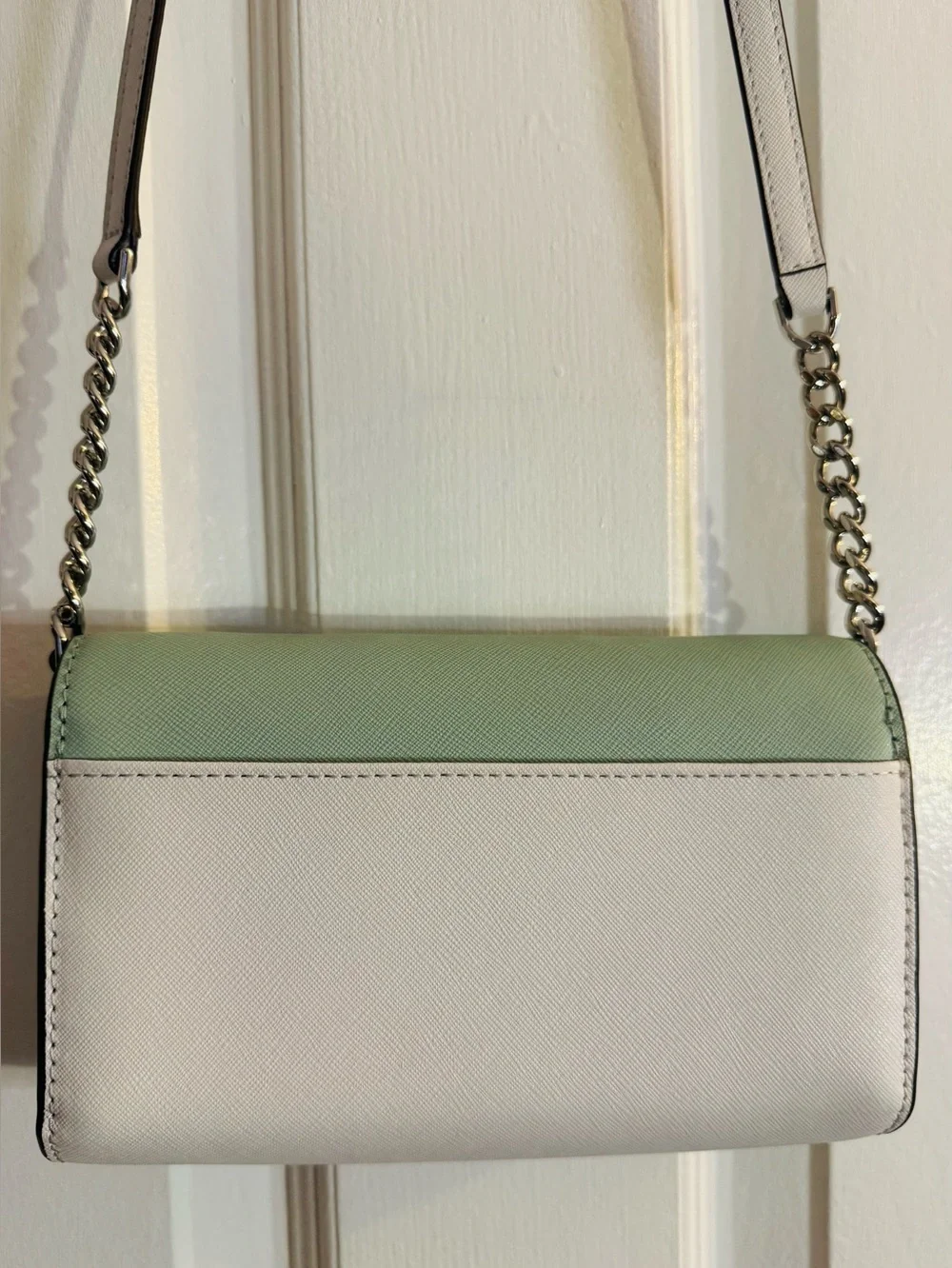 Kate Spade Cameron Spring Meadow Mint & White Crossbody Bag & Cardholder NWOT